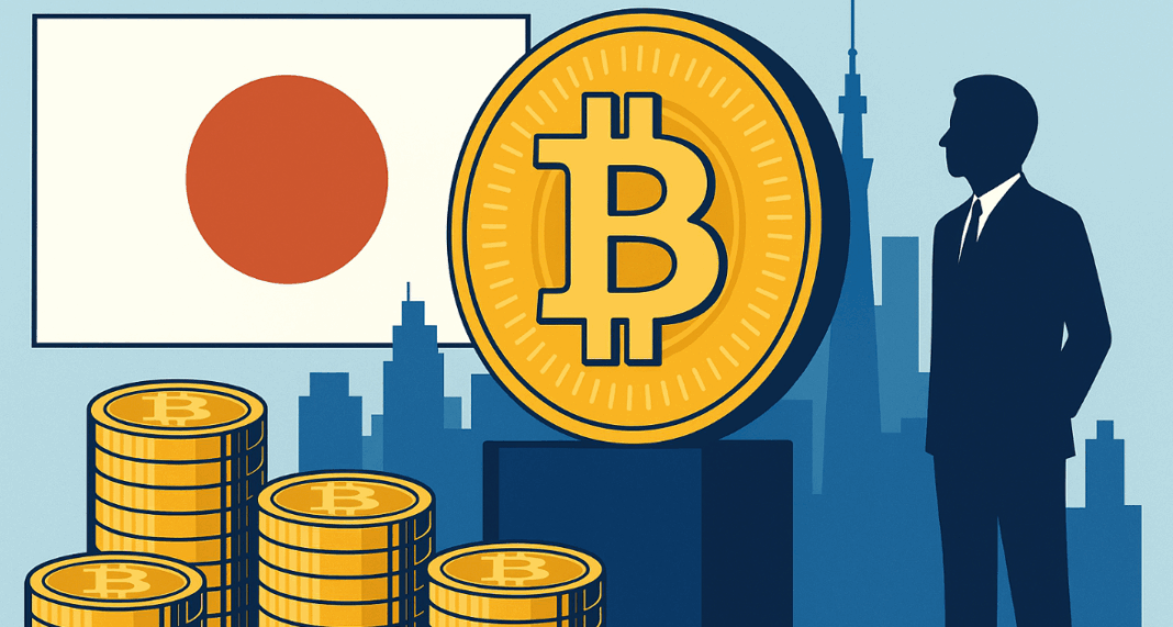 Bitcoin ve Japonya bayrağı yansıtan dijital para grafiği, finans ve kripto para yatırım analizleri, kripto piyasası gelişmeleri ve ekonomiye etkisi hakkında bilgi. Kripto Hayat sitesi içeriğine uygun.