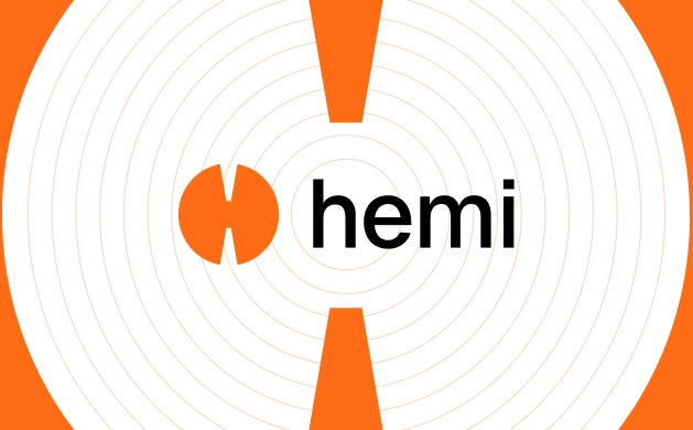 Hemi kripto para logosu ve)kullanın, dijital varlıklar ve blok zinciri teması, renkli ve modern tasarım.