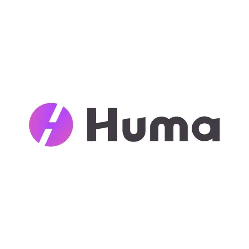 Huma logo, kripto para ve blockchain teknolojileri ile ilgili modern tasarım, Kripto Hayat sitesi için uygun, yenilikçi finansal çözümler ve kripto para hizmetleri temsil ediyor.